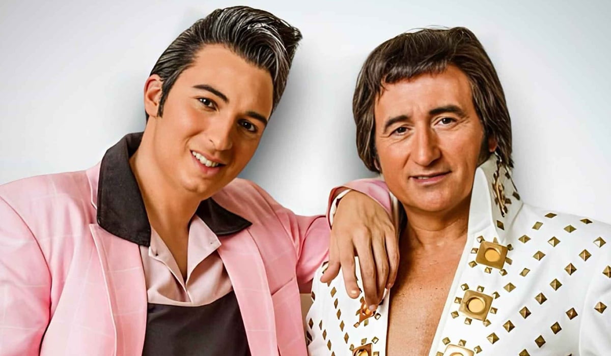 Father-and-son Anthony Fenech (left) and Paul Fenech (right) sang at The Biggest Elvis Show on Earth