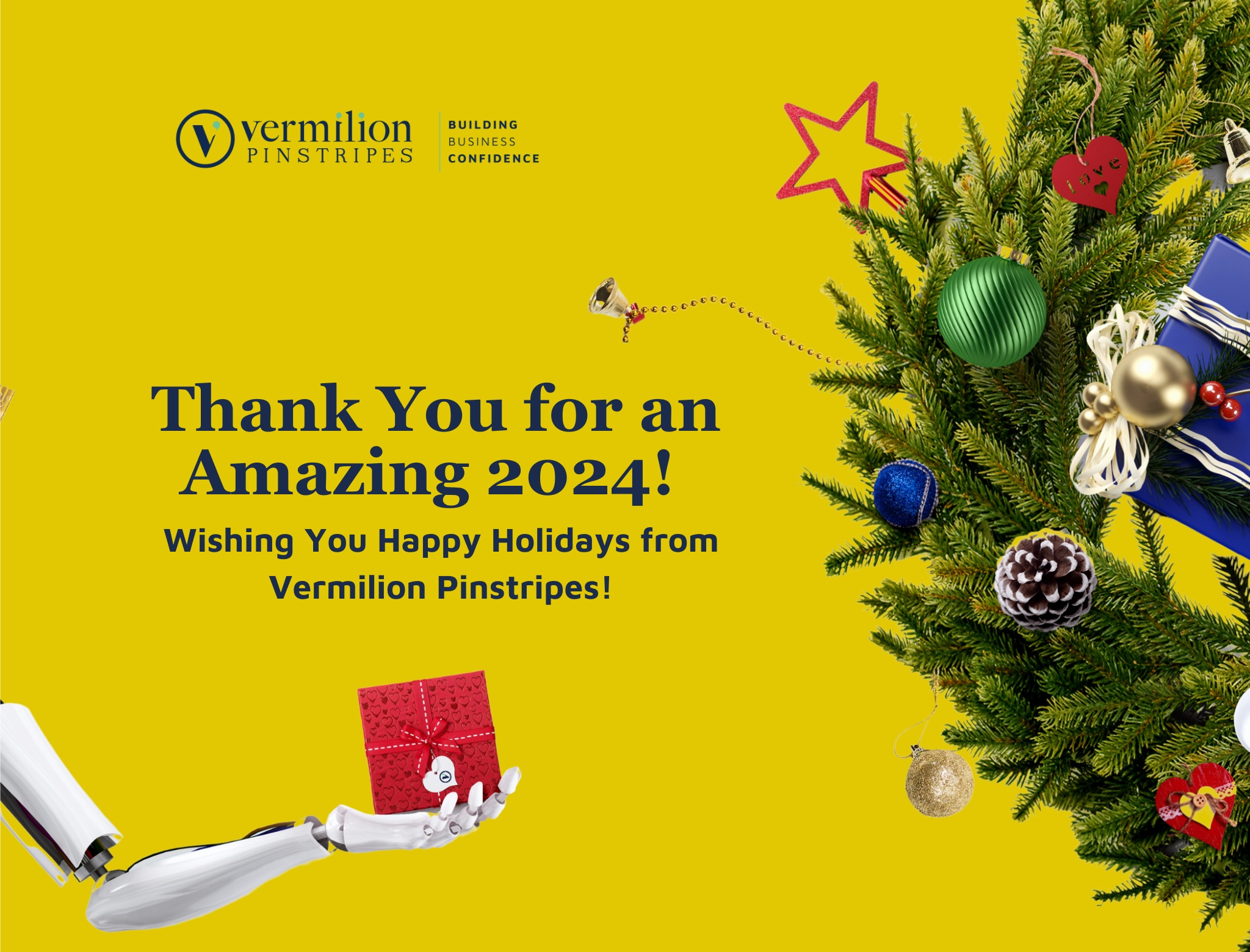 Happy Holidays! from the team at Vermilion Pinstripes