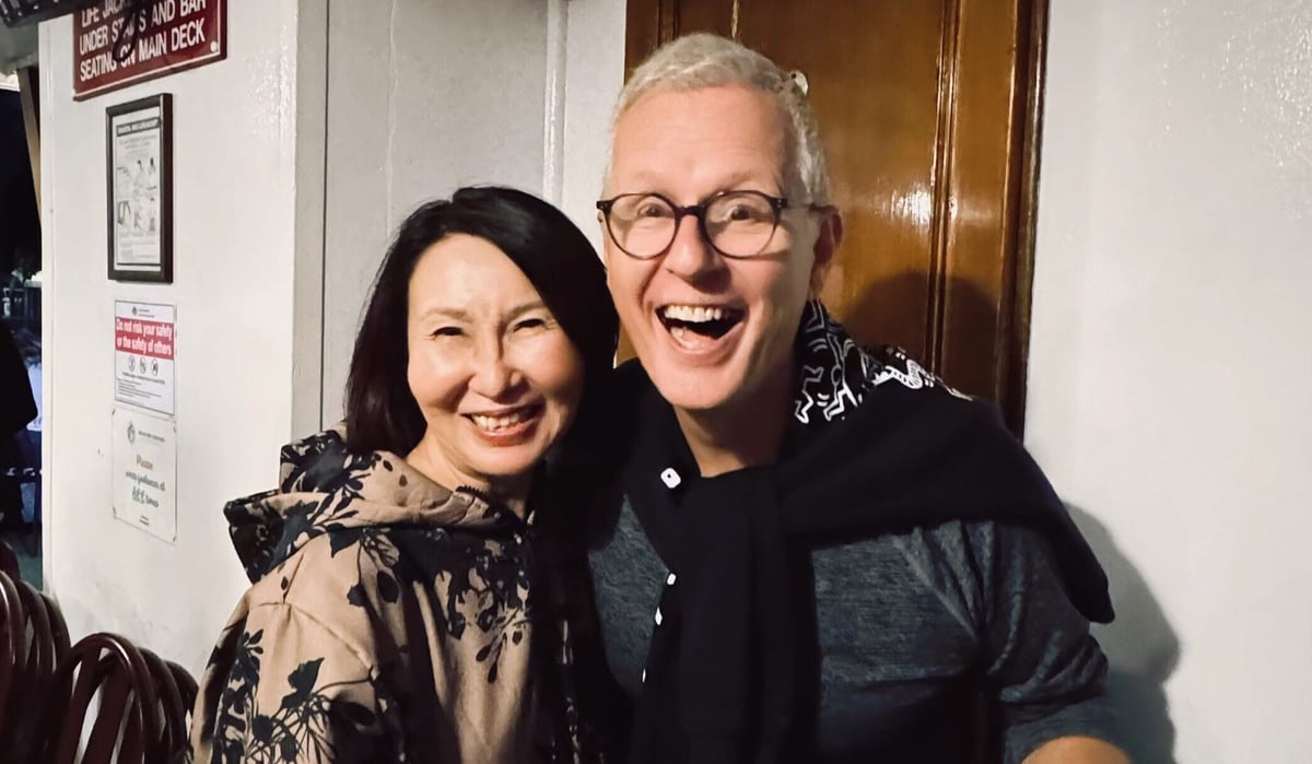 Veronica with Bob Downe